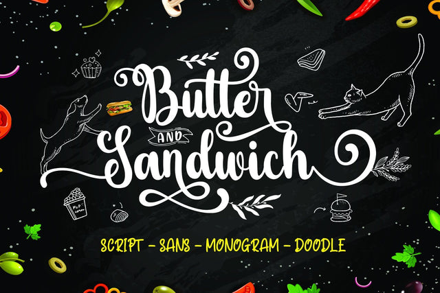Butter Sandwich Font Mozarella