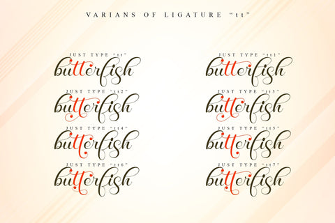 Butterfish Font love script 