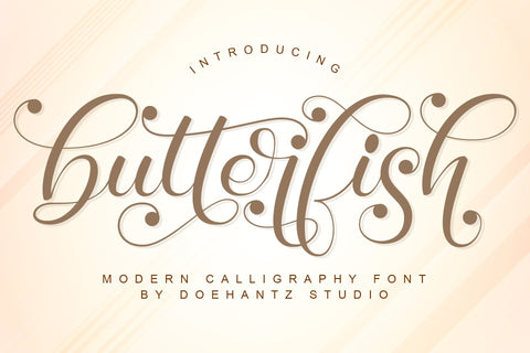 Butterfish Font love script 