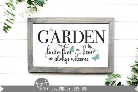 Butterflies and Bees Welcome SVG Designs by Jolein 
