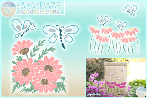 Butterflies And Daisies SVG SVG SVGcraze 