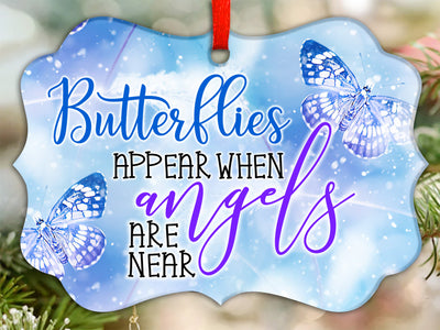 Butterflies Appear When Angels Are Near Ornament PNG, Benelux Christmas Ornament, PNG Instant Download, Xmas Ornament Sublimation Designs Sublimation CaldwellArt 