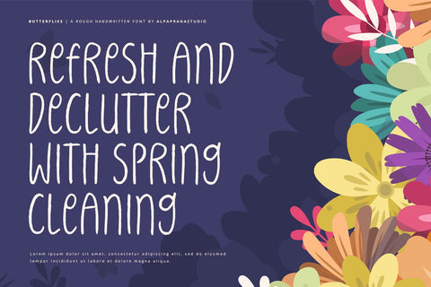 Butterflies - Handwritten Font Font Alpaprana Studio 