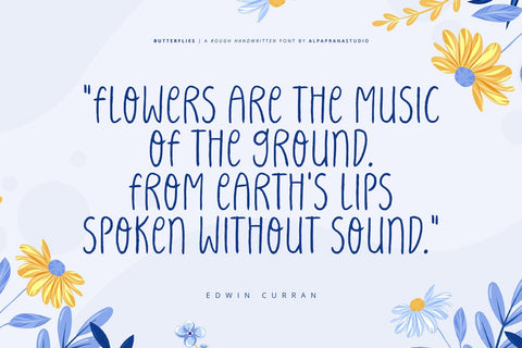 Butterflies - Handwritten Font Font Alpaprana Studio 