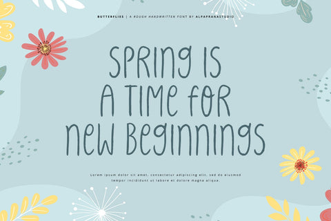 Butterflies - Handwritten Font Font Alpaprana Studio 