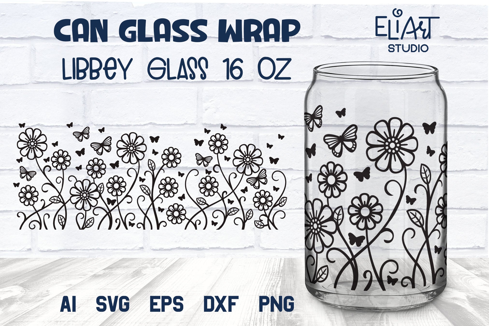 Libbey Glass 16oz Bundle Fruit Glass Can Wrap Svg Summer Png - Crella