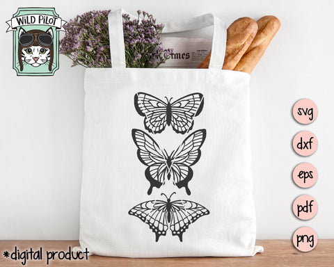 Butterflies SVG Cut File SVG Wild Pilot 