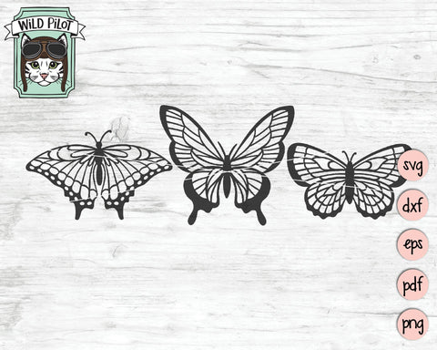 Butterflies SVG Cut File SVG Wild Pilot 