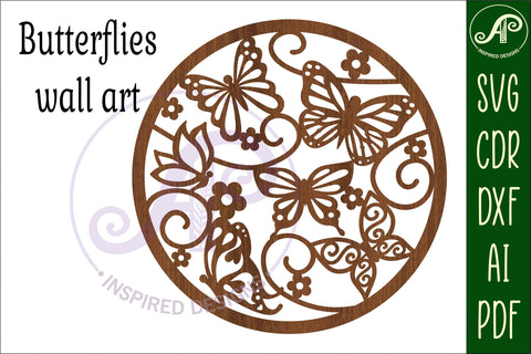 Butterflies wall art sign, SVG file. vector file SVG APInspireddesigns 
