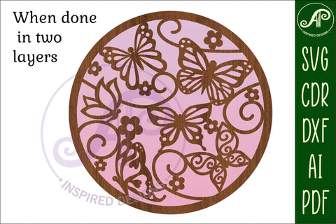 Butterflies wall art sign, SVG file. vector file SVG APInspireddesigns 