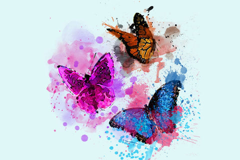 Butterflies Watercolor Sublimation Clipart PNG SVG nikola 