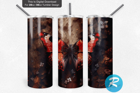 Butterfly 20 oz / 30 oz Skinny Tumbler Sublimation Regulrcrative 