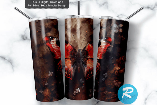 Butterfly 20 oz / 30 oz Skinny Tumbler Sublimation Regulrcrative 