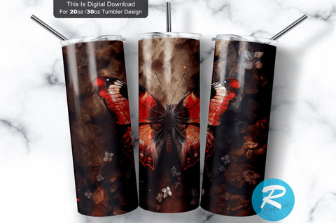 Butterfly 20 oz / 30 oz Skinny Tumbler Sublimation Regulrcrative 