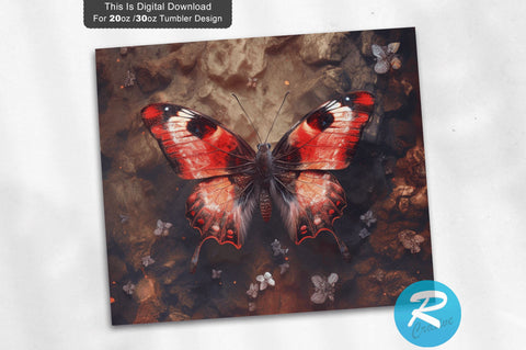 Butterfly 20 oz / 30 oz Skinny Tumbler Sublimation Regulrcrative 