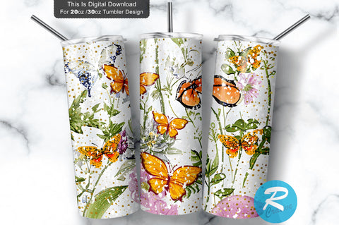Butterfly 20 oz / 30 oz Tumbler PNG Sublimation Regulrcrative 