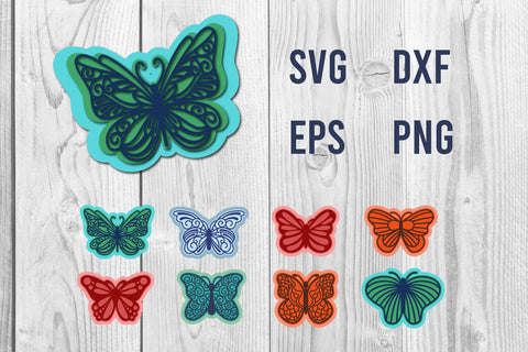 butterfly 3d svg cut file SVG dadan_pm 