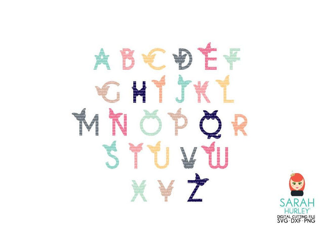 Butterfly Alpha Upper SVG Sarah Hurley 