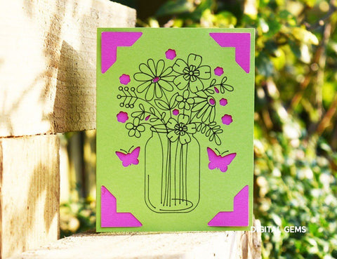 Butterfly and Flower card bundle! Works with the Cricut Joy / Explore / Maker and more! SVG Digital Gems 