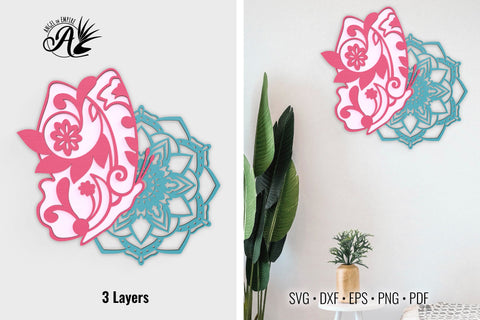 Butterfly and Mandala SVG cut files SVG Angel on Empire 