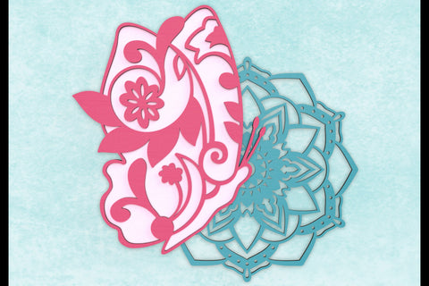 Butterfly and Mandala SVG cut files SVG Angel on Empire 