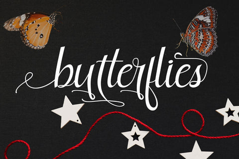 Butterfly Beautiful Font Rtceative 