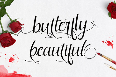 Butterfly Beautiful Font Rtceative 