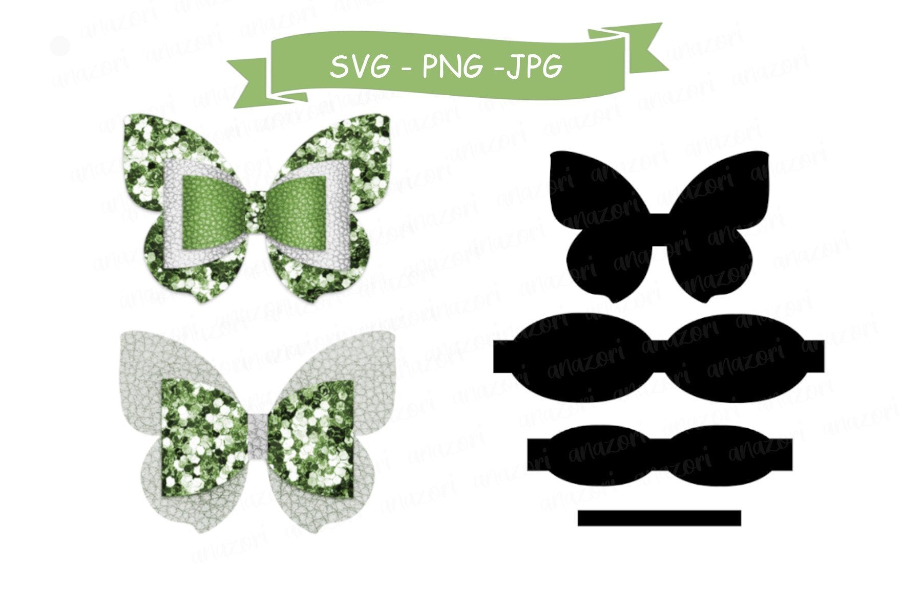 Butterfly Bow svg cut file, hair bow svg template - So Fontsy butterfly-bow-svg-cut-file-hair-bow-svg-template-so-fontsy