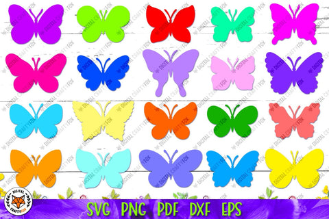 Butterfly Bundle SVG, Butterflies Silhouette Papercut SVG Digital Craftyfox 