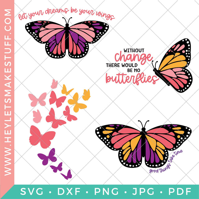 Butterfly Bundle SVG Hey Let's Make Stuff 