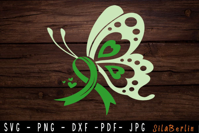 Butterfly Celiac Disease SVG, Celiac Disease svg, Celiac Disease Awareness Svg, Green Ribbon Svg, Svg cut file to use for Cricut SVG SilaBerlin 