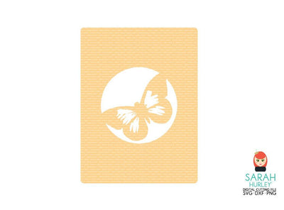 Butterfly Centre Journaling Card SVG Sarah Hurley 