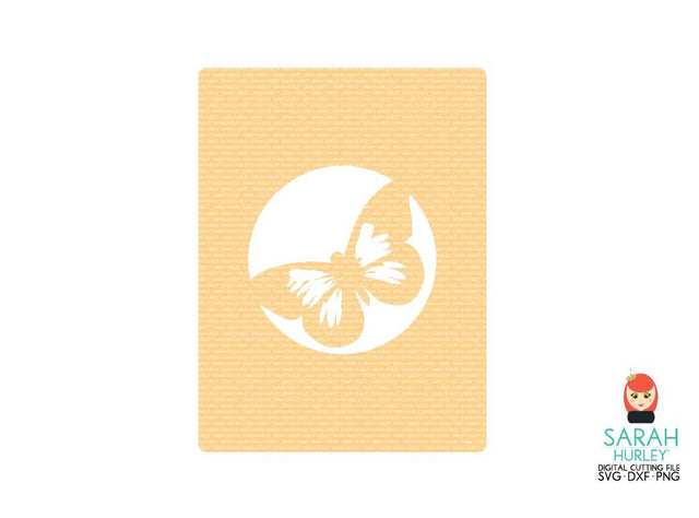 Butterfly Centre Journaling Card SVG Sarah Hurley 