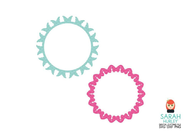 Butterfly Circle Frame SVG Sarah Hurley 