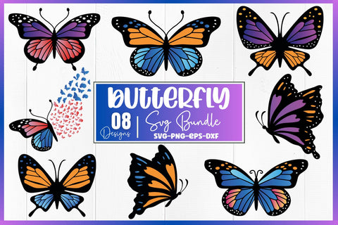 Butterfly Clipart SVG Bundle SVG DESIGNS DARK 