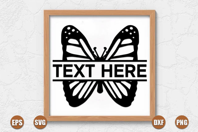 Butterfly custom name template SVG FiveStarCrafting 