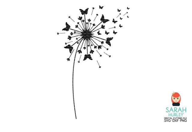 Butterfly Dandelion SVG Sarah Hurley 