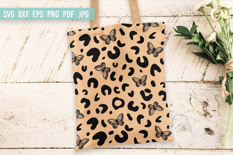 Butterfly Digital Paper | Leopard Print SVG Bundle SVG Irina Ostapenko 