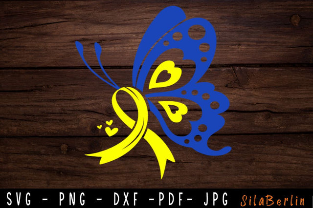 Butterfly Down Syndrome SVG, Down Syndrome svg, Down Syndrome Awareness Svg, Ribbon Svg, Down Syndrome png, Svg cut file to use for Cricut SVG SilaBerlin 
