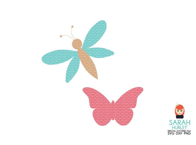 Butterfly & Dragonfly SVG Sarah Hurley 