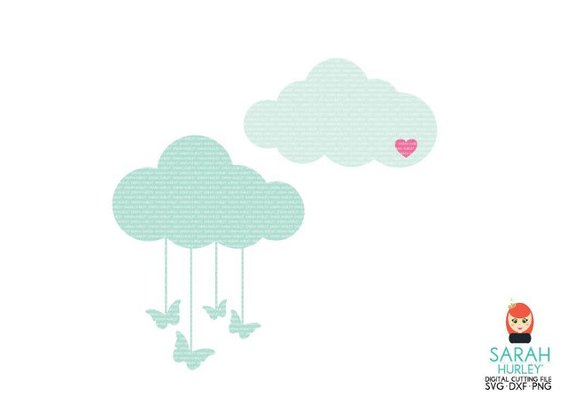 Butterfly Drop Clouds SVG Sarah Hurley 