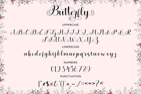 Butterfly Duo & Extras Bonus Font Jun Creative 