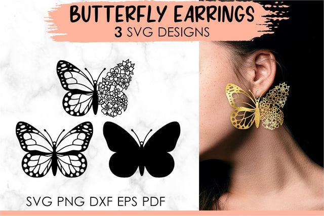 Butterfly earring, Earring svg, Geometric earrings, Faux leather earrings, Teardrop earrings svg, Earrings bundle, Jewelry svg, Cricut earrings, Earrings template, Jewelry svg. Png, Jpg, Dxf, Eps Svg, Cut File for Cricut and Silhouette. SVG KatineDesign 