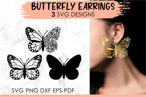 Butterfly earring, Earring svg, Geometric earrings, Faux leather earrings, Teardrop earrings svg, Earrings bundle, Jewelry svg, Cricut earrings, Earrings template, Jewelry svg. Png, Jpg, Dxf, Eps Svg, Cut File for Cricut and Silhouette. SVG KatineDesign 