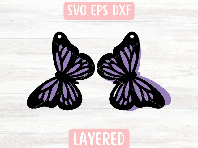 Butterfly Earring SVG Cut File for Cricut, Silhouette, or Glowforge SVG Apple Grove Designs 