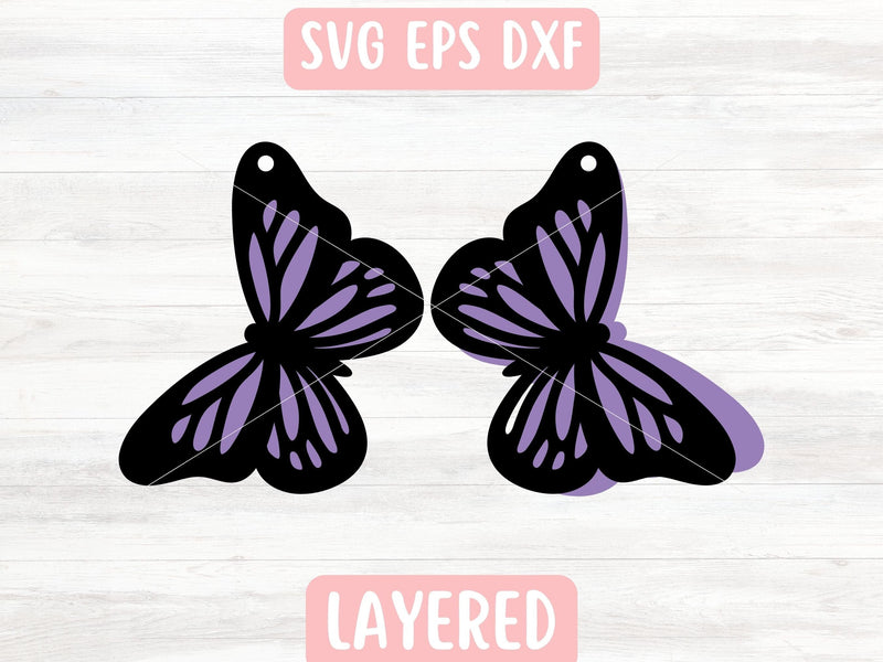 Butterfly Earring SVG Cut File for Cricut, Silhouette, or Glowforge SVG Apple Grove Designs 