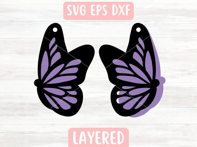 Butterfly Earring SVG Cut File for Cricut, Silhouette, or Glowforge SVG Apple Grove Designs 