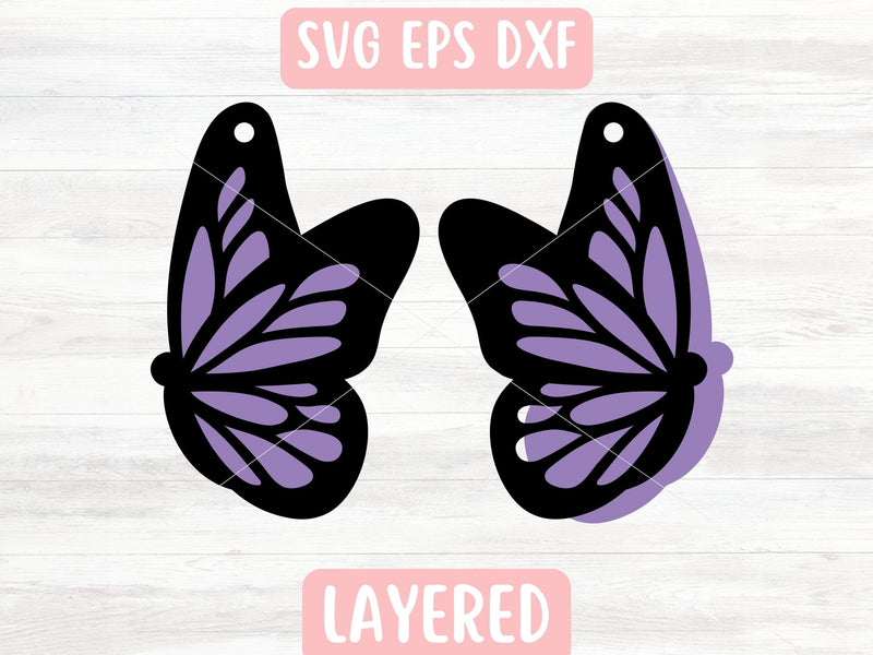 Butterfly Earring SVG Cut File for Cricut, Silhouette, or Glowforge SVG Apple Grove Designs 