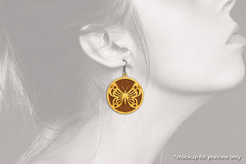 Butterfly Earrings - Cut Files SVG SVG Slim Studio 