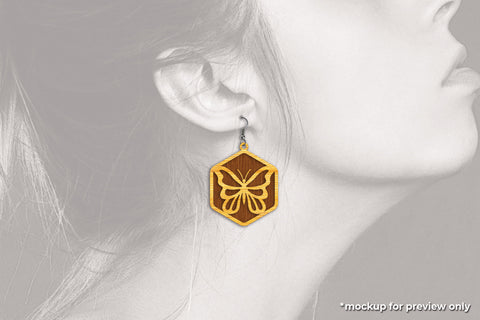 Butterfly Earrings - Cut Files SVG SVG Slim Studio 